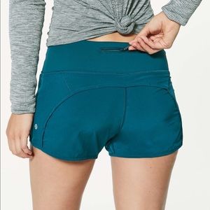 Lululemon Run Times Shorts Size 4 Teal